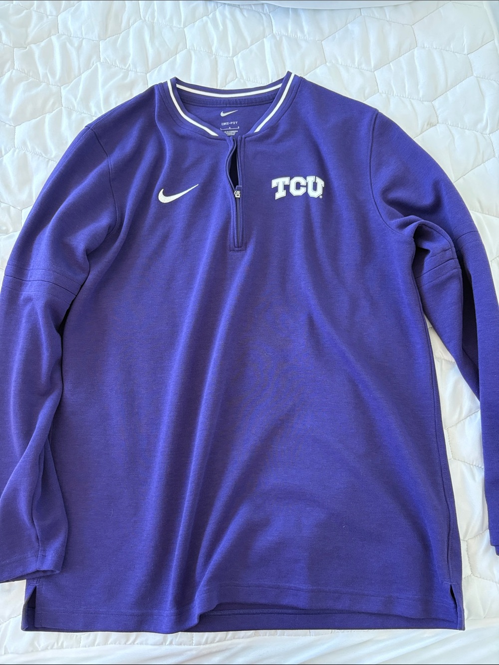 Nike Purple TCU Quarter-Zip Pullover